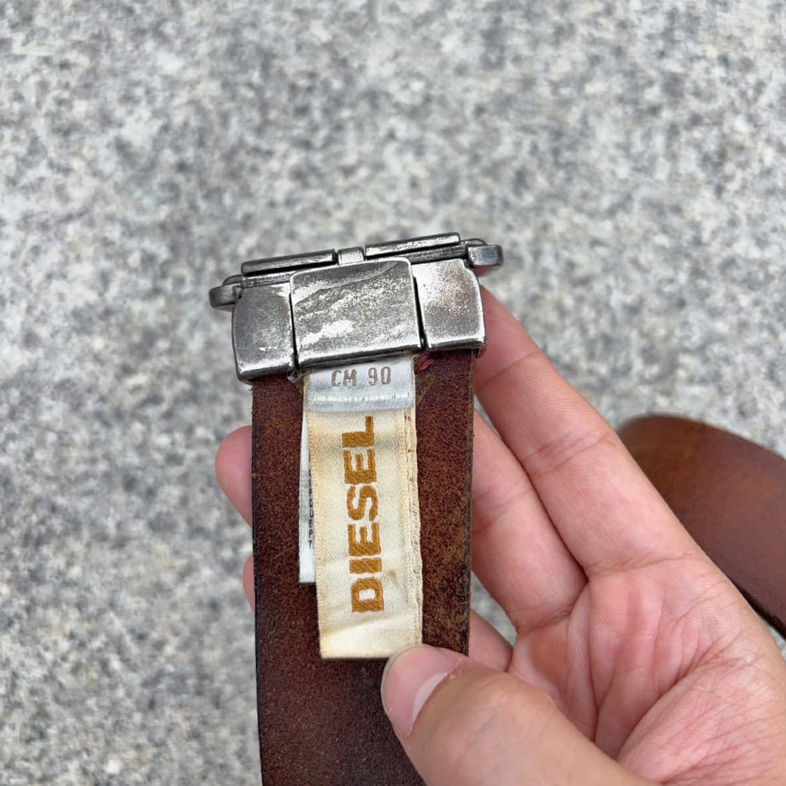 Diesel 빈티지 버팔로 가죽 벨트 상품이미지8