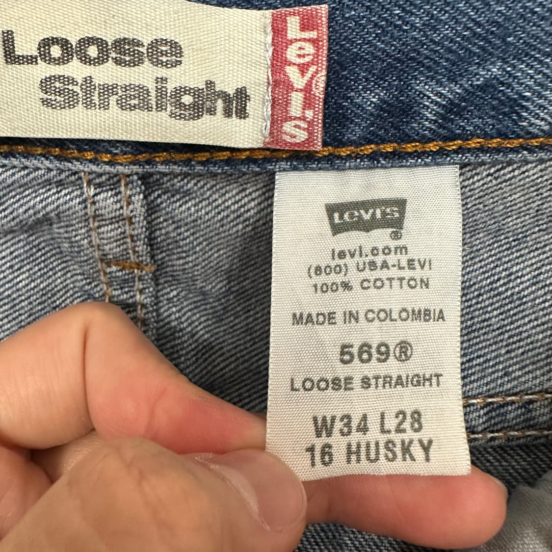 00‘s 리바이스 569 루즈핏 허스키 데님진 상품이미지9