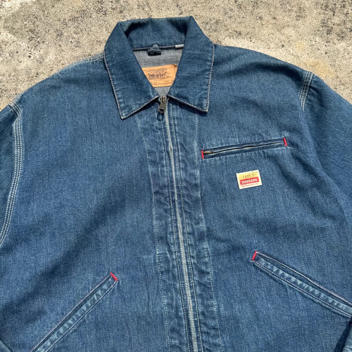 [M] 90s Levis Workers 리바이스 집업 데님 자켓 상품이미지6