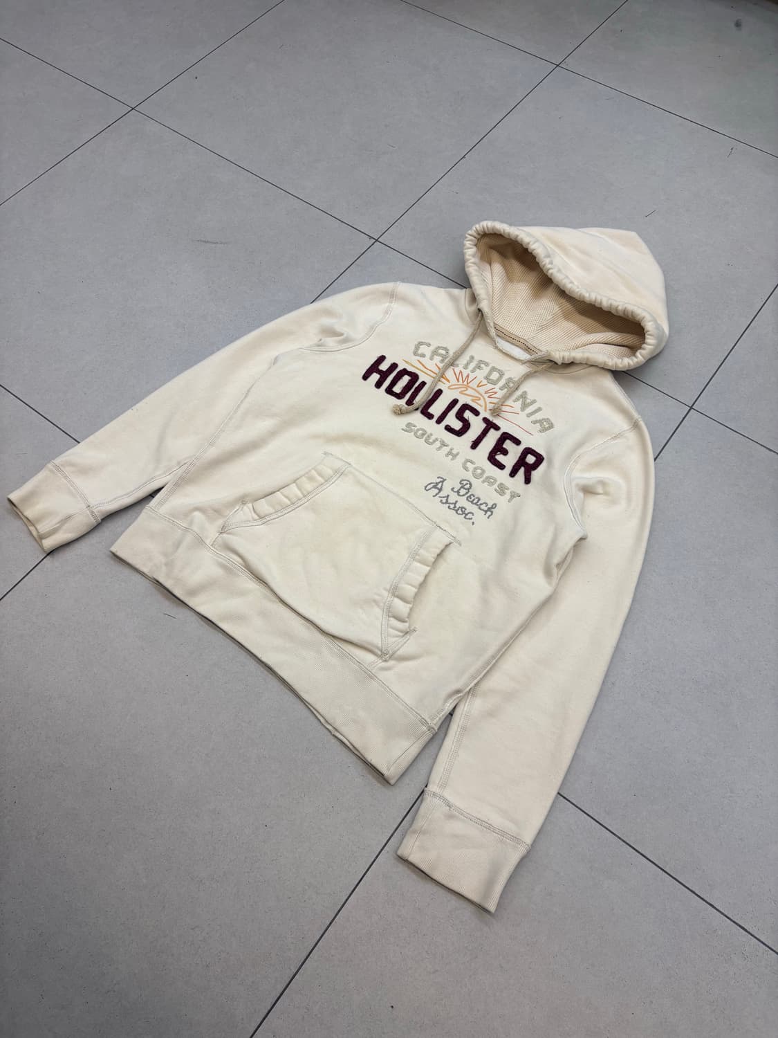 홀리스터 아이보리 후드티 상품이미지3