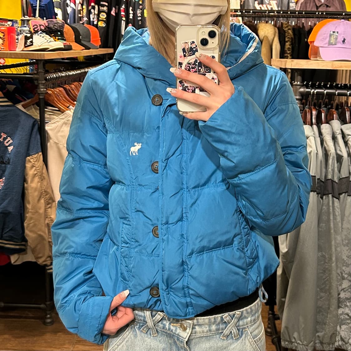 [HI] 아베크롬비 숏패딩 블루  상품이미지2
