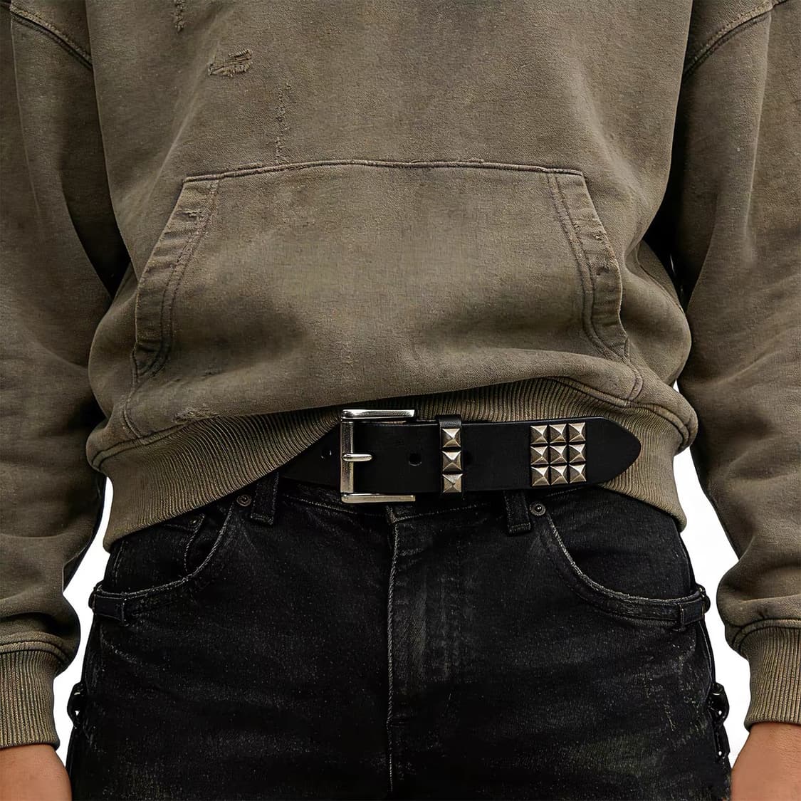 RE: Chrome Grid Stud Belt 상품이미지4