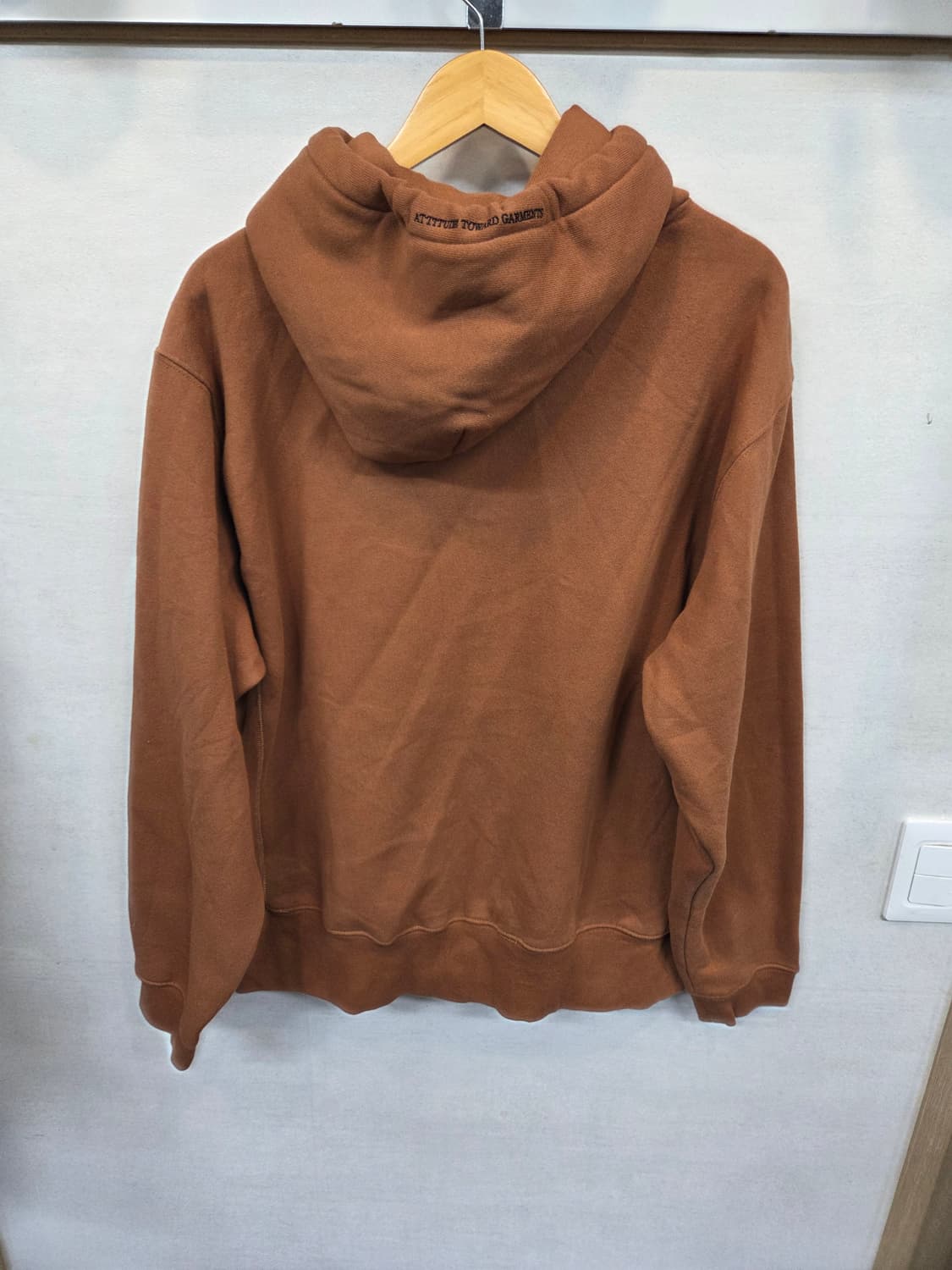 오버캐스트 레터링 로고 기모 후드티 M 오버핏  상품이미지2