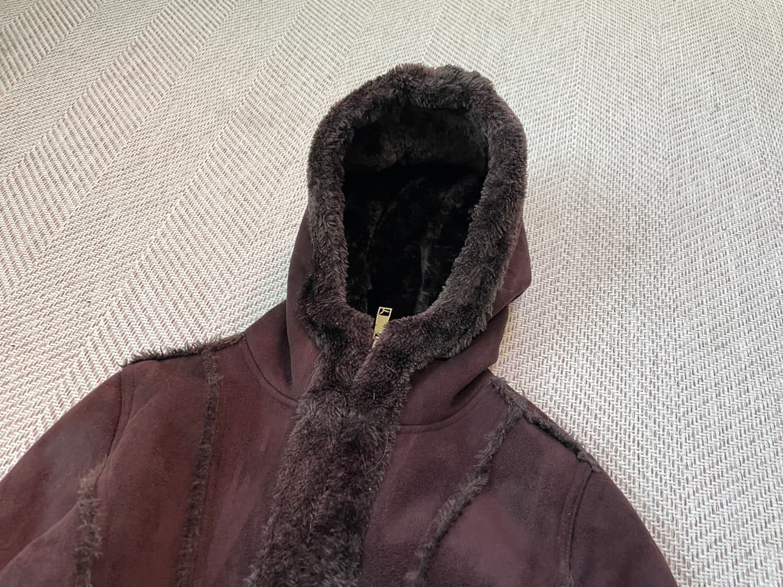 Hawke 빈티지 브라운 스웨이드 퍼라이닝 무스탕 집업 J03782 상품이미지3