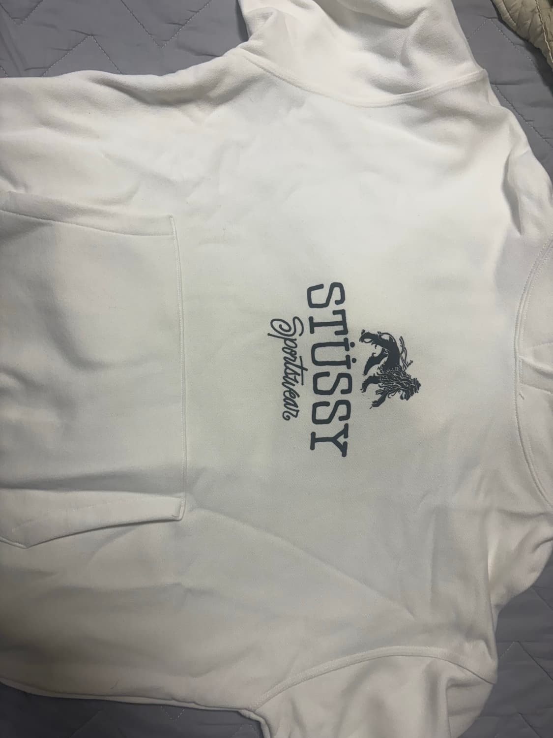 스투시 아이보리 후드티 상품이미지1