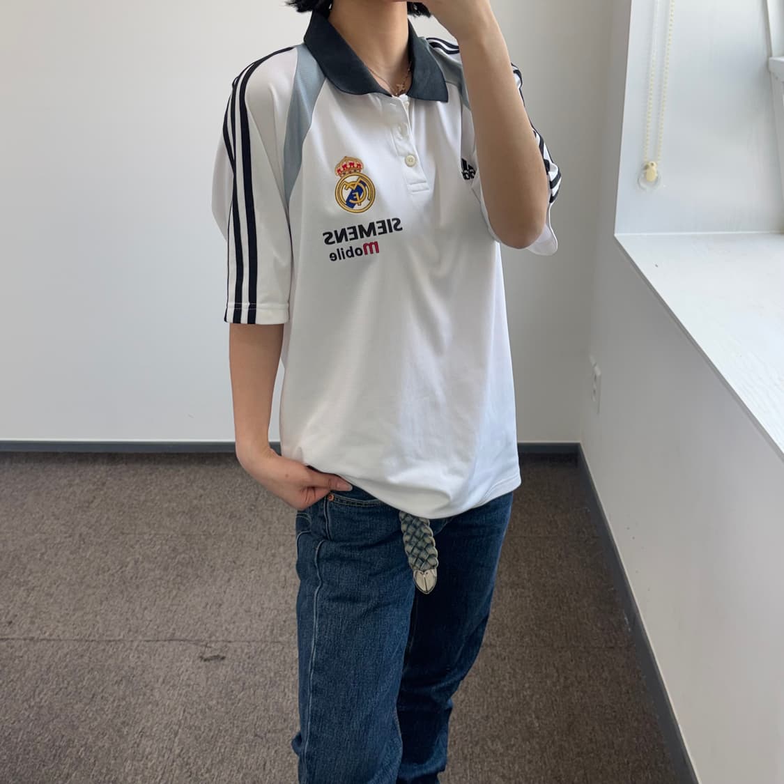 Adidas 아디다스 레알마드리드 화이트 반팔 카라티  상품이미지2