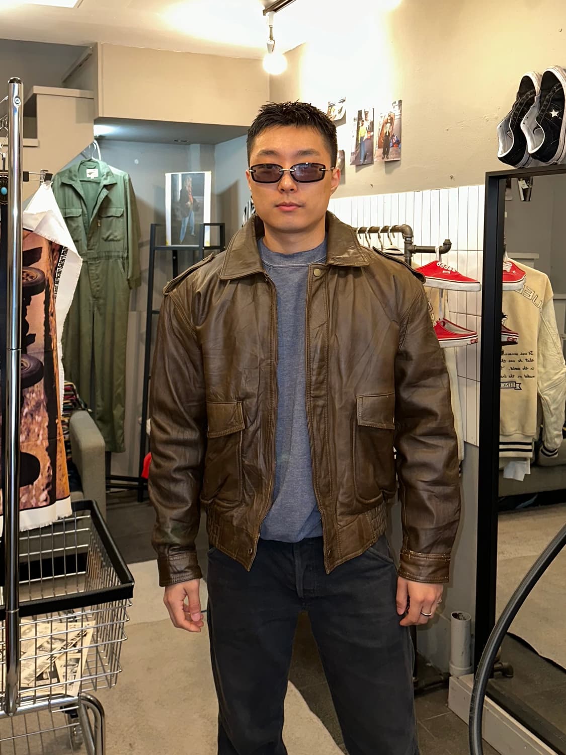 90’s Japanese shell-leather A-2 jacket 상품이미지2