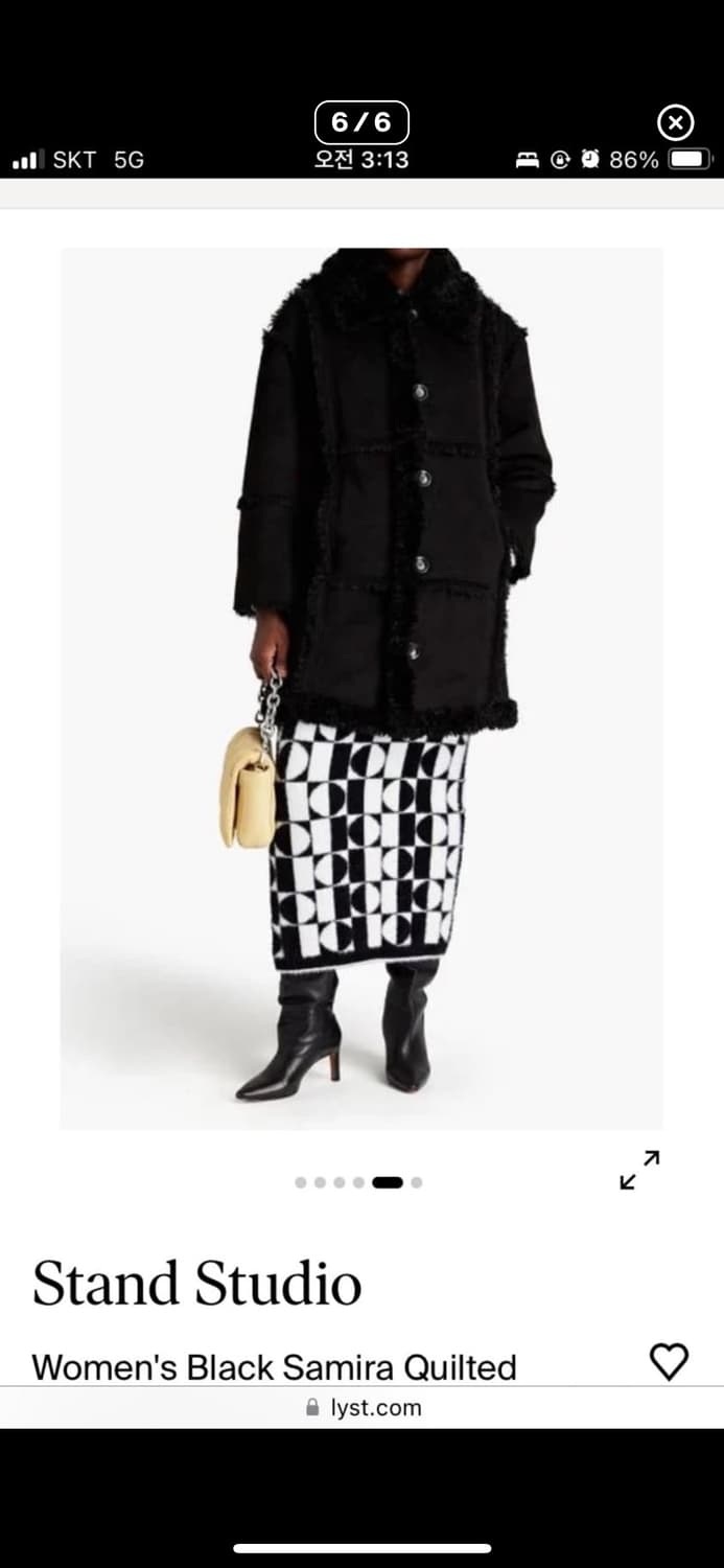 STAND STUDIO 리버시블 무스탕 블랙 상품이미지4