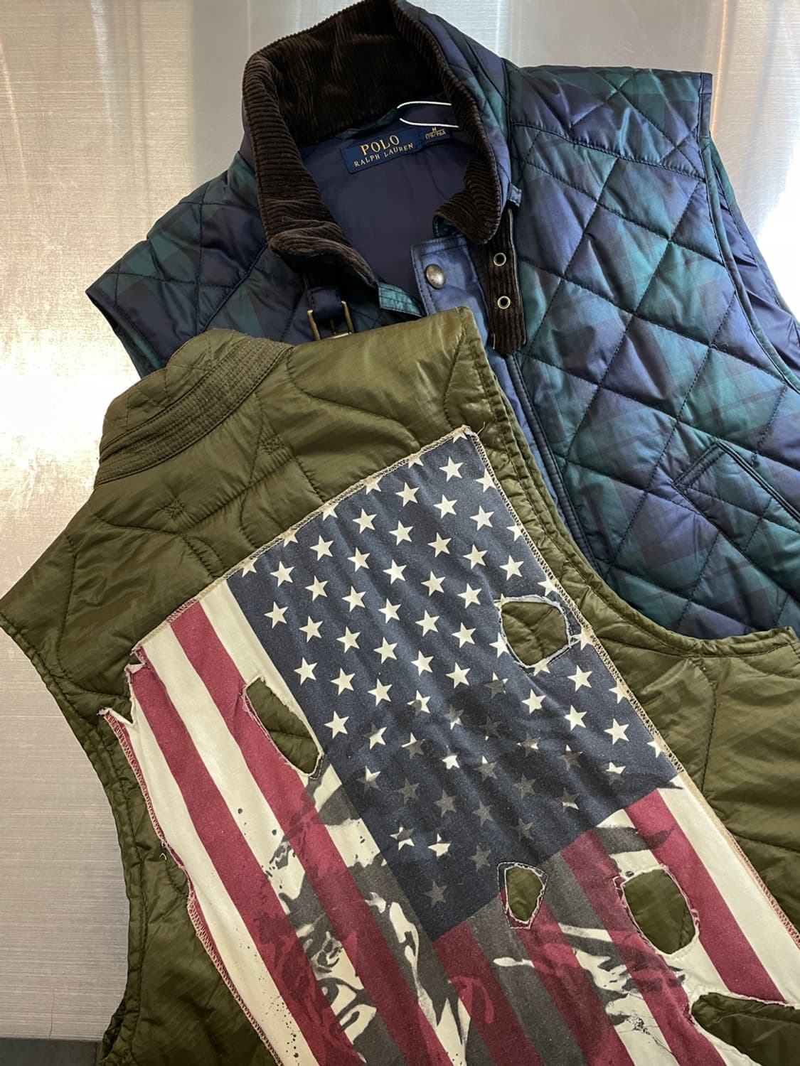 데님앤서플라이 랄프로렌 성조기 퀼팅 베스트  상품이미지3