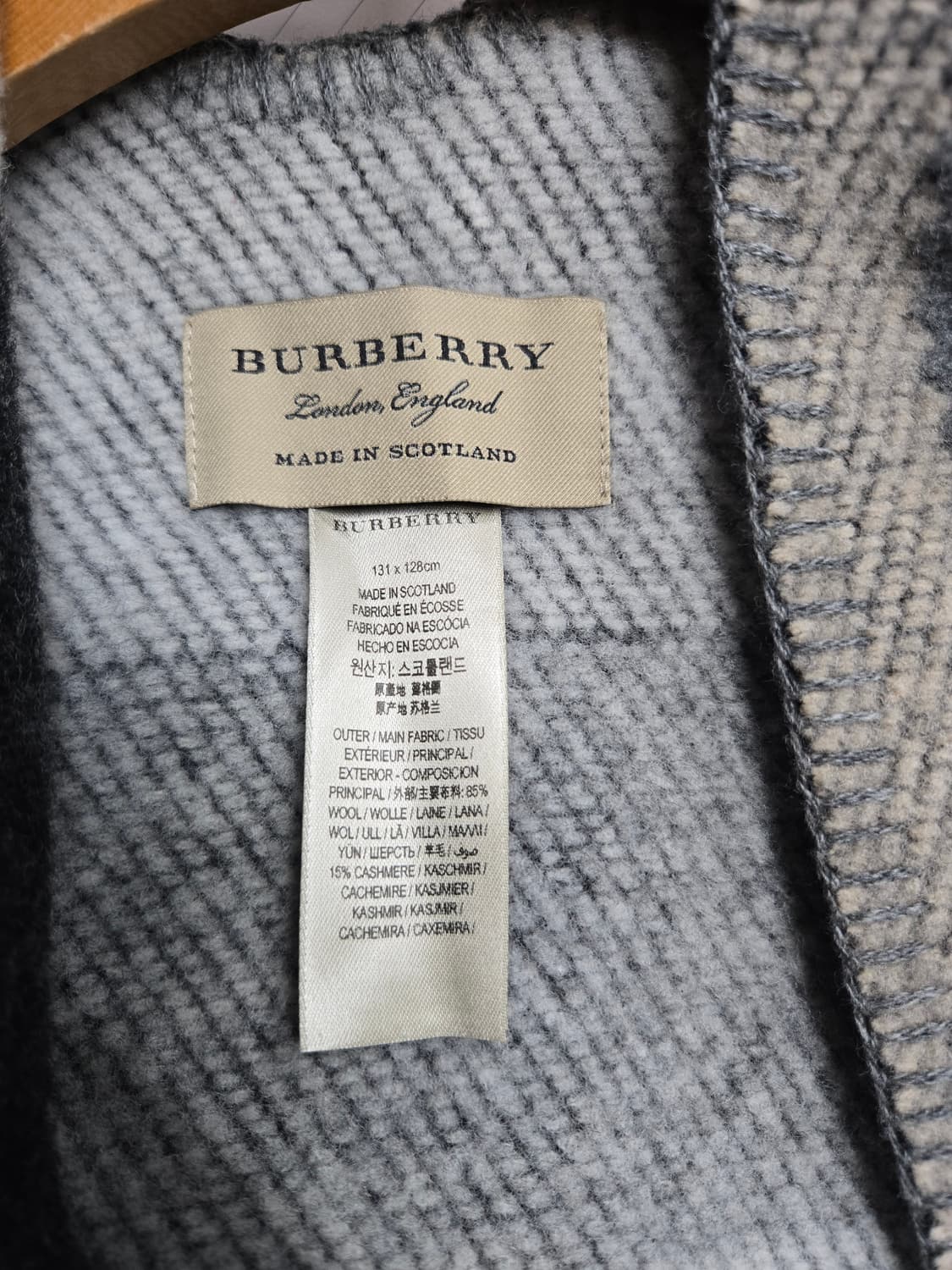 버버리 울 캐시미어 블럥킷 판초 케이프 상품이미지6