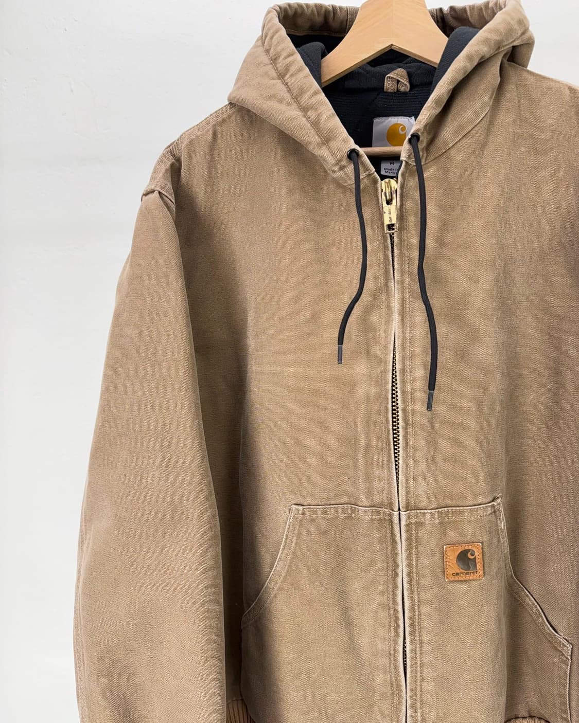 칼하트 브라운 j130 액티브 후디 집업 자켓 상품이미지2