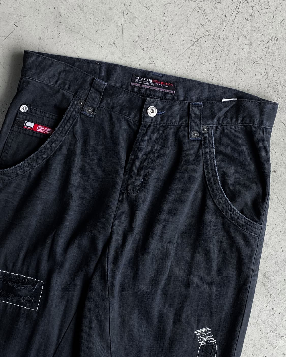 푸부 데미지드 디테일 데님 팬츠 상품이미지4