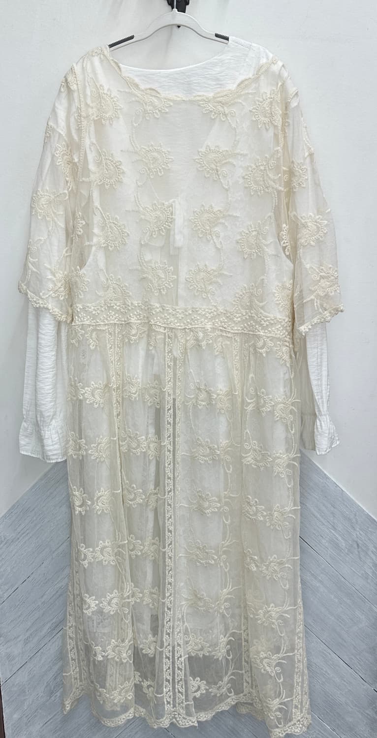 🤍히메갸루 모리걸 화이트 코디세트🤍로브 블라우스 원피스 레이어드 상품이미지3