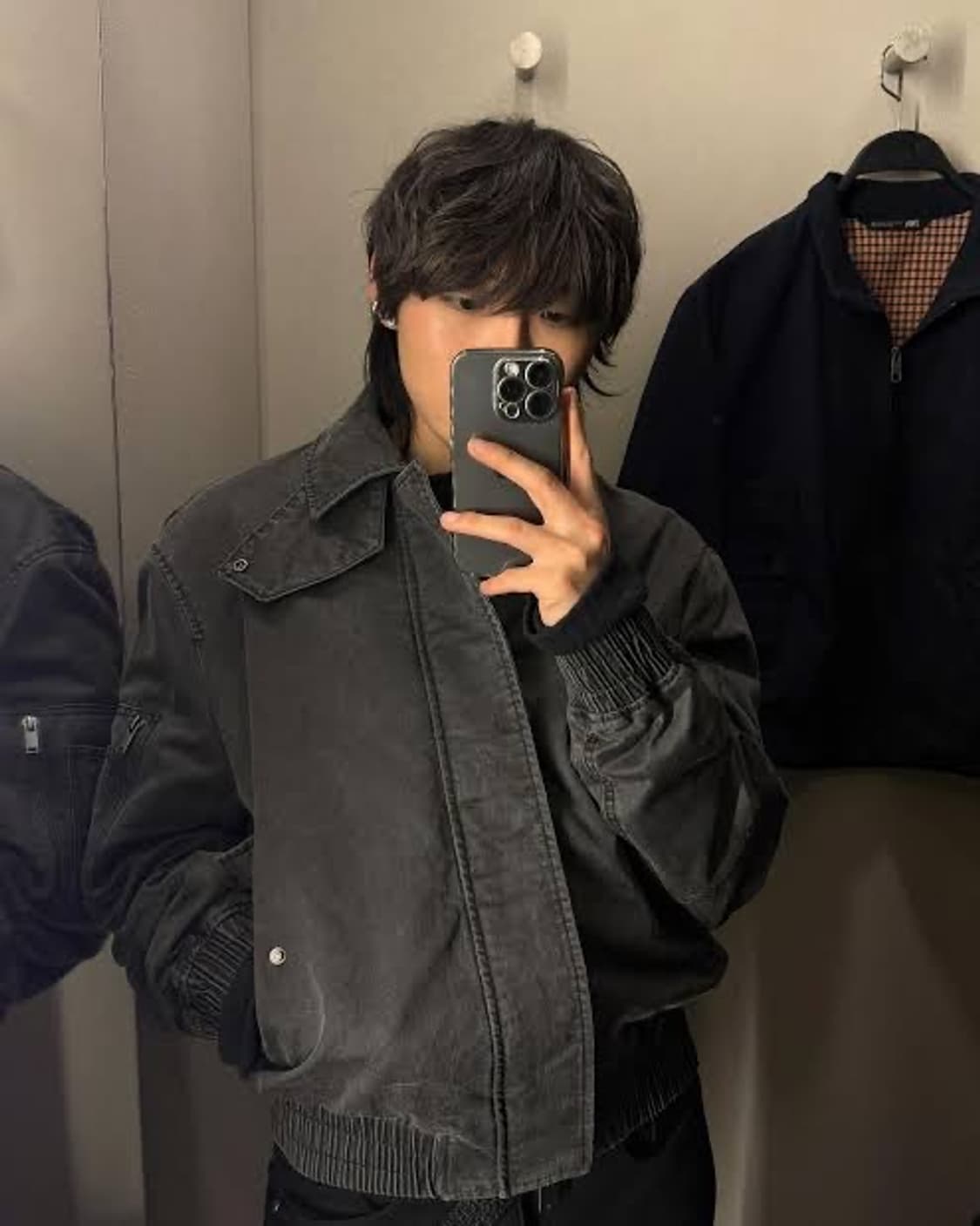 ZARA Waxed Effect Washed Jacket Grey 상품이미지1