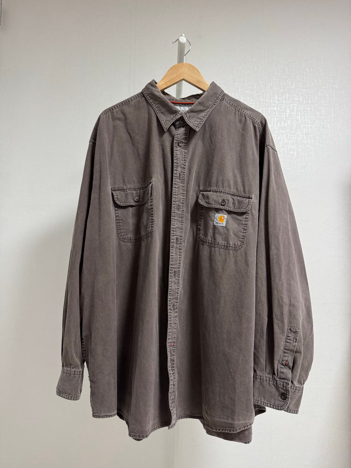 칼하트 브라운 긴팔 셔츠 XL 상품이미지1