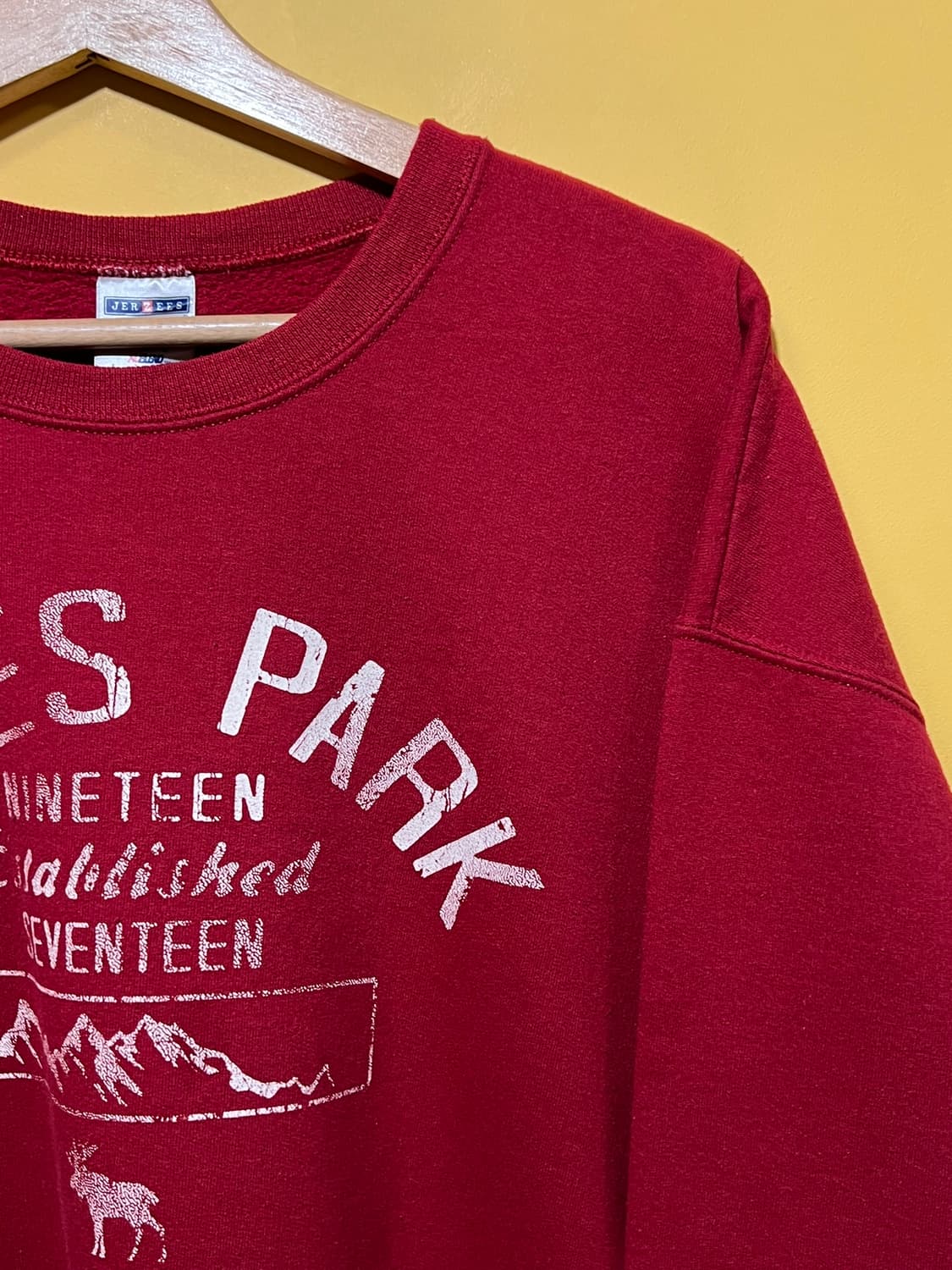 [XL] 저지스 ESTES PARK 혼방 빈티지 맨투맨 레드 상품이미지2