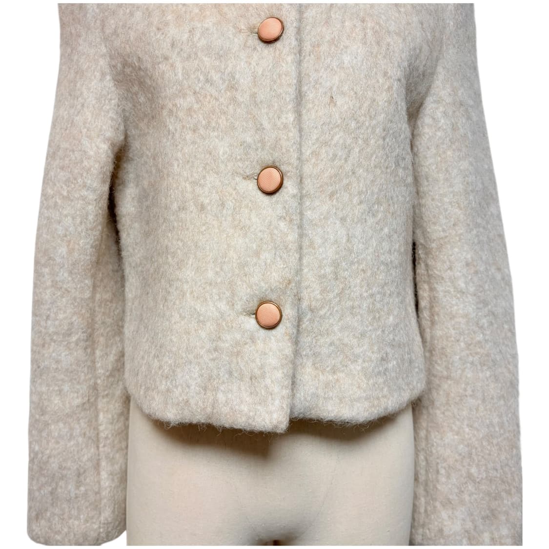 3664 베이지 울 모직자켓 상품이미지3