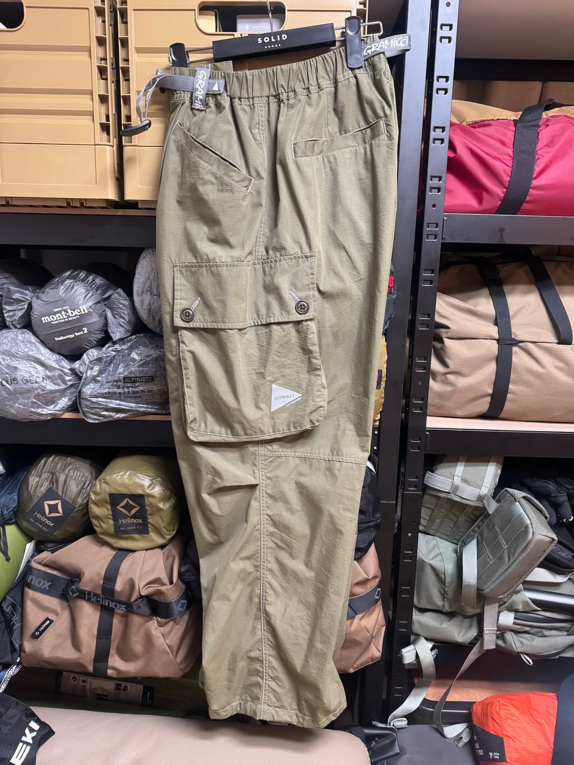 and wander 앤드원더 X 그라미치  밀리터리 와이드 팬츠 M 상품이미지1