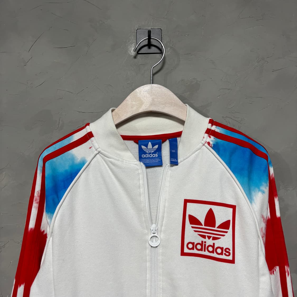 아디다스 빅로고 유로파 져지 트랙탑 화이트 빨강 상품이미지2