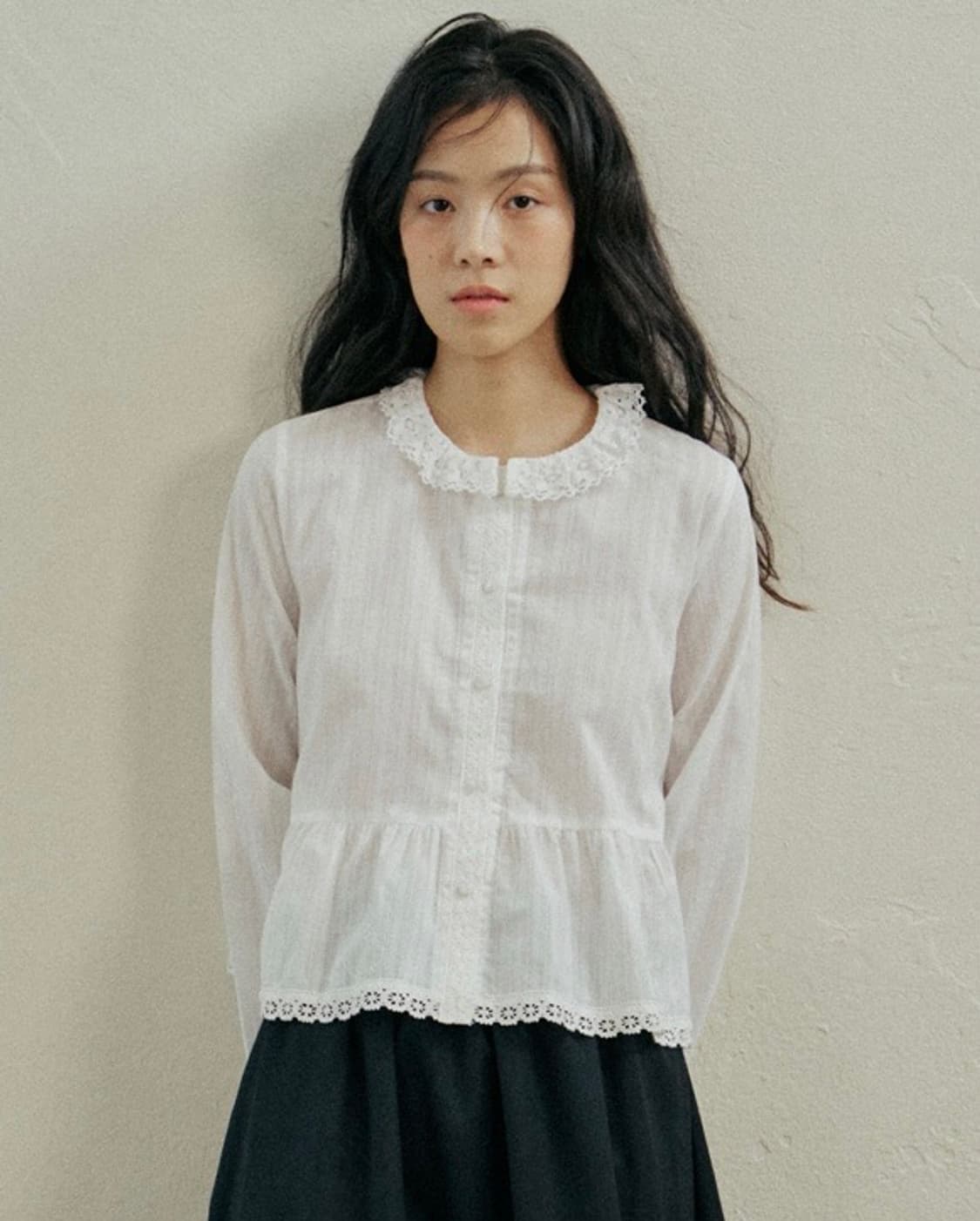 호쿠스포쿠스 소넷 레이스 블라우스 sonnet lace blouse 남방 상품이미지1