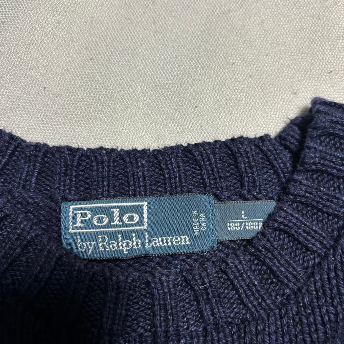 L 폴로랄프로렌 폴로 베어 네이비 코튼 린넨 니트 상품이미지4