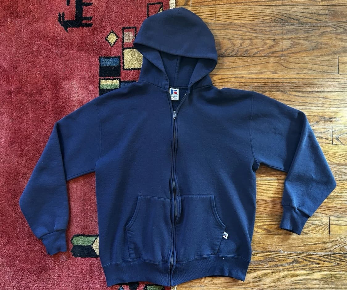 [M] 90s 러셀 후드집업 네이비 상품이미지1
