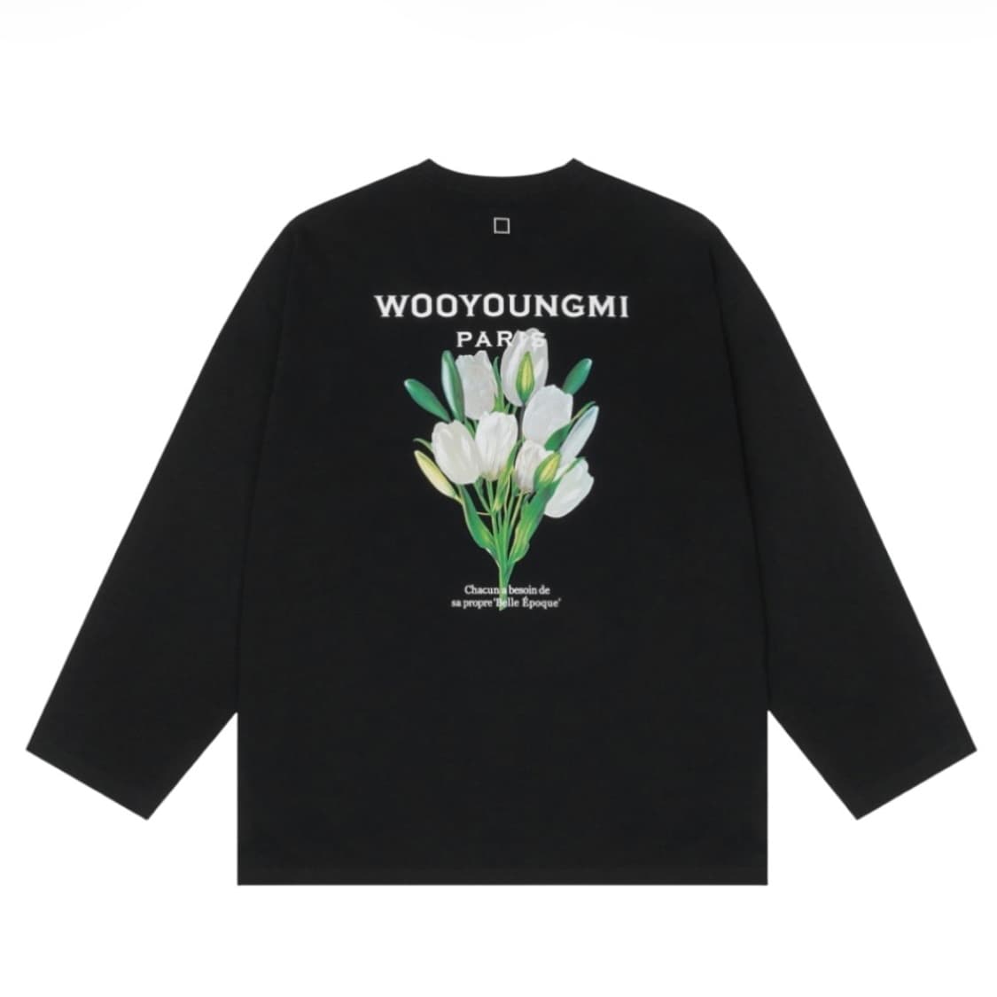 [48] 우영미 플라워 백로고 롱슬리브 상품이미지1