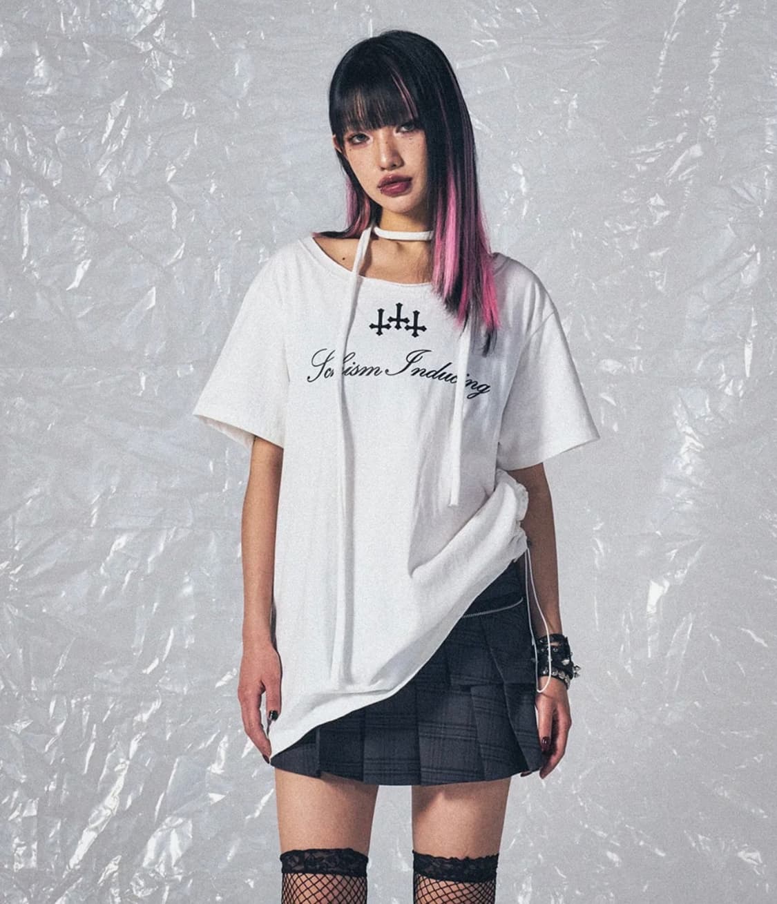 CROSS STRING T SHIRT WHITE 상품이미지1