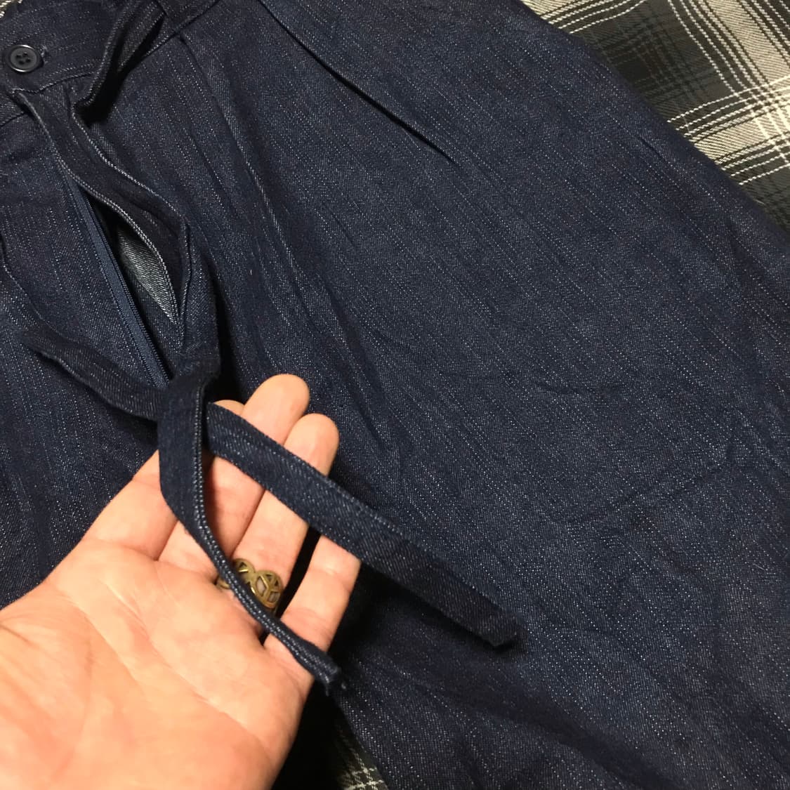 재팬 90s 핀턱 m65 믹스 와이드 데님 팬츠 상품이미지4