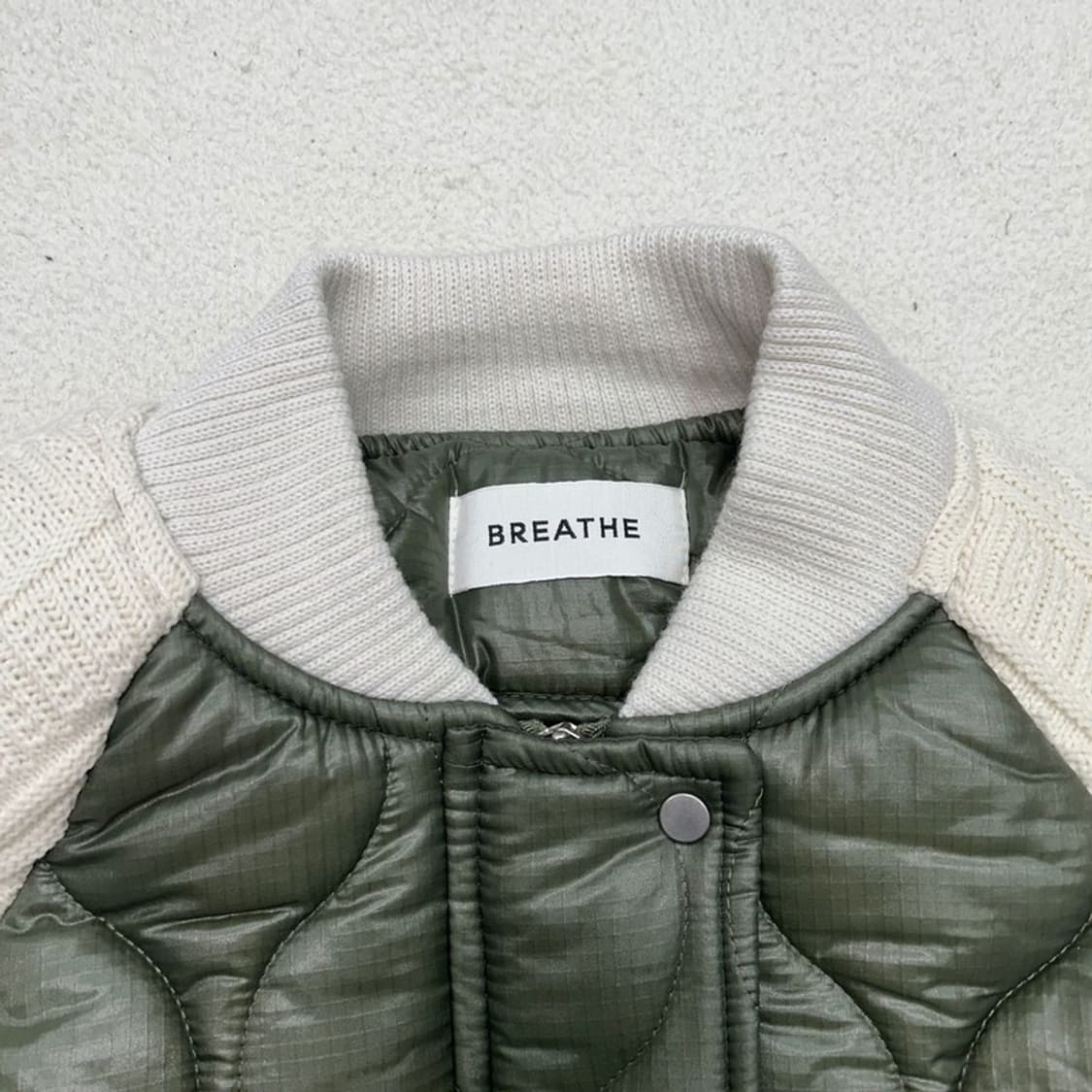 BREATHE 케이블 니트 소매 패딩 자켓 F 상품이미지3