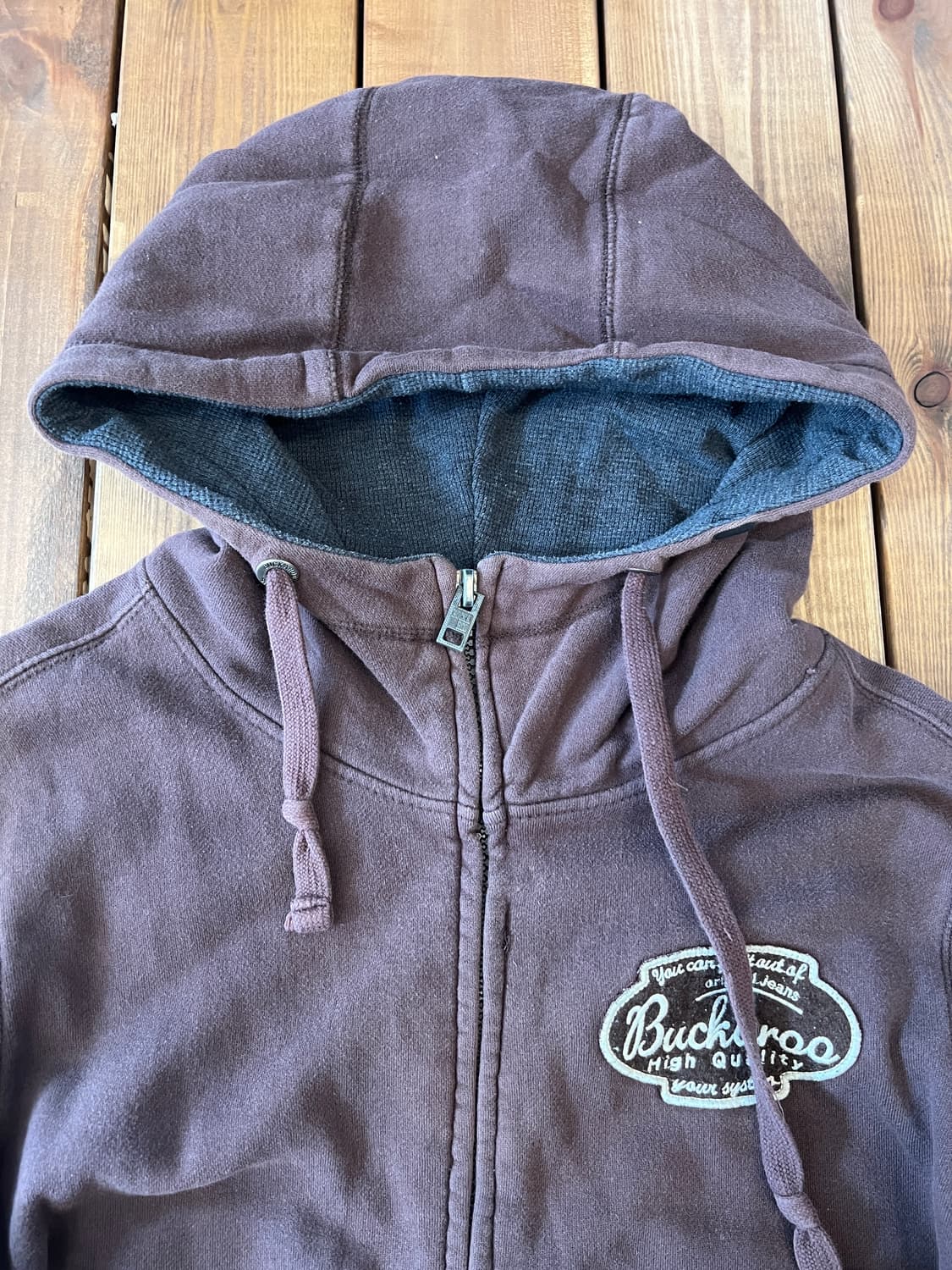 버카루 브라운 로고 후드집업 상품이미지8