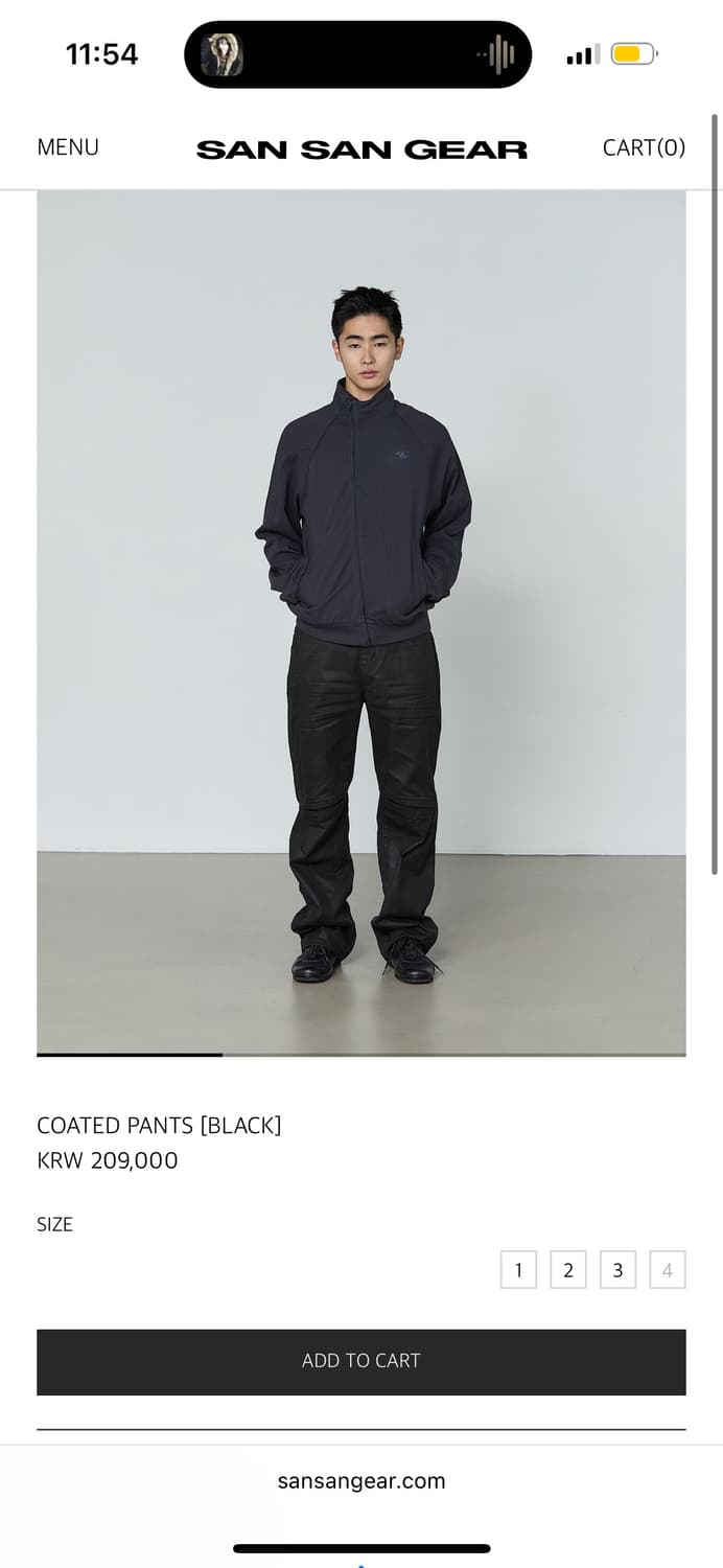Sansangear COATED PANTS [BLACK] 4 상품이미지2