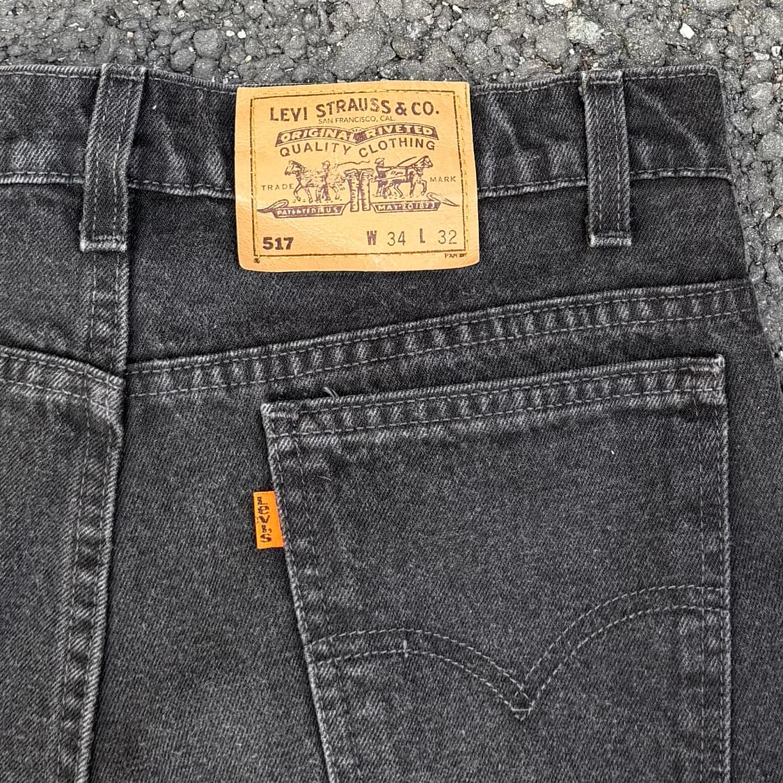 90s USA 빈티지 리바이스 517 블랙 흑청 상품이미지7