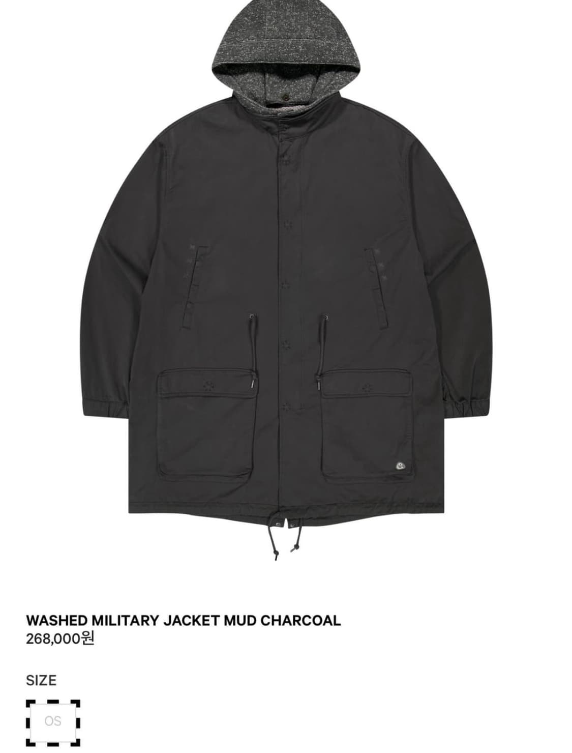 코이세이오 야상 MUD CHARCOAL 상품이미지1