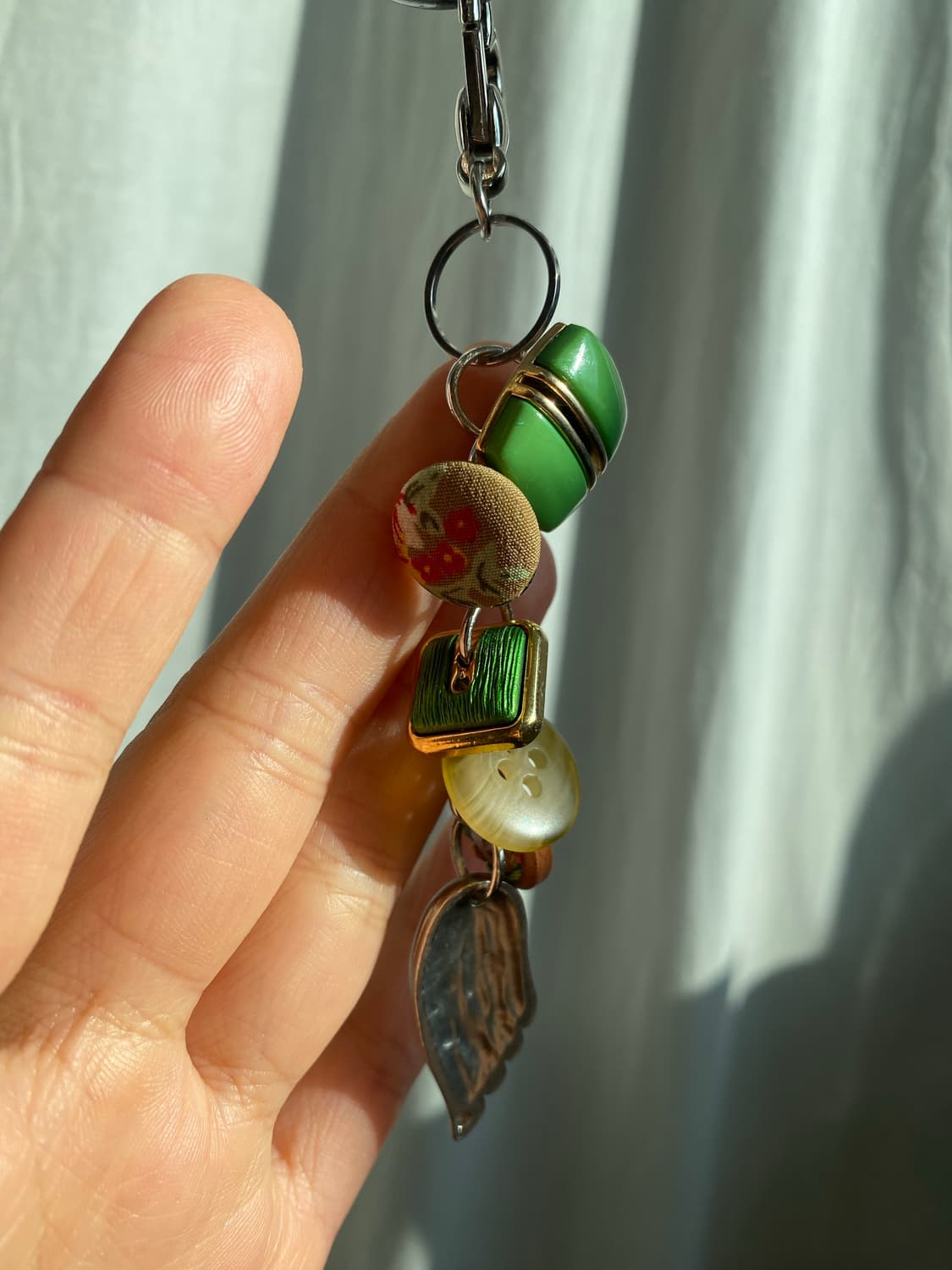 vintage button keyring_green 상품이미지2