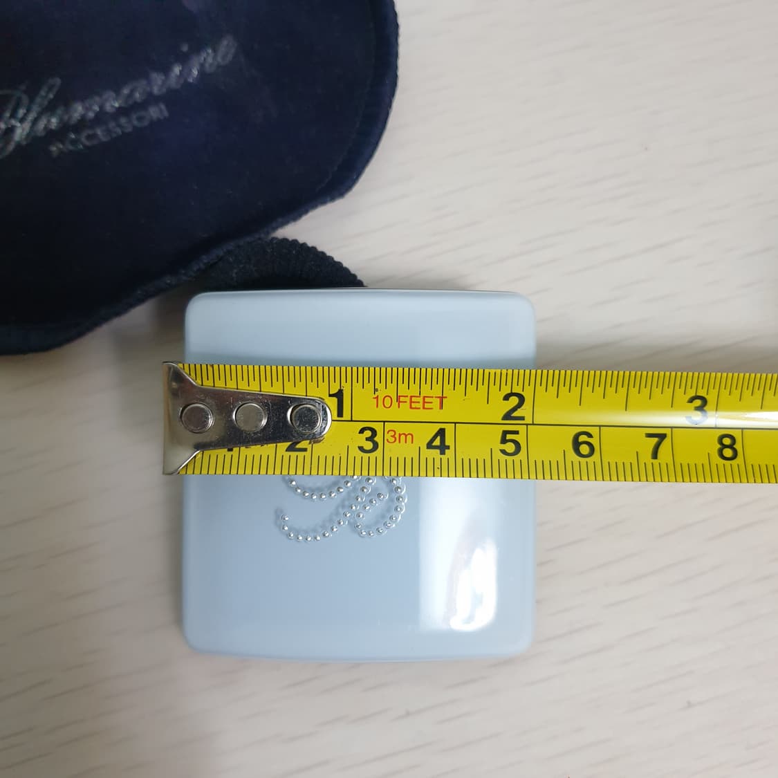 명품 블루마린 시그니처 B이니셜 스퀘어 머리끈 헤어끈 엘라스틱 헤어타이 상품이미지8