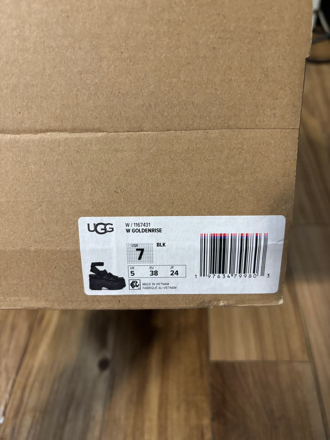 UGG 골든라이즈 샌들 블랙 240 새상품 상품이미지5