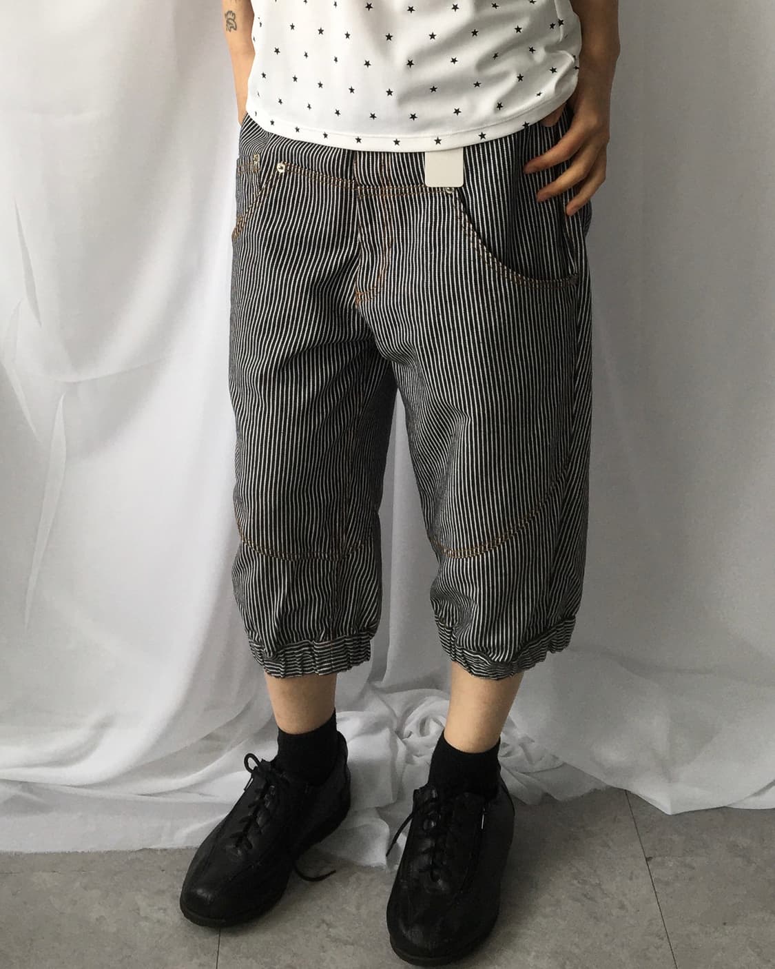 Stripe pattern balloon fit pants 상품이미지7