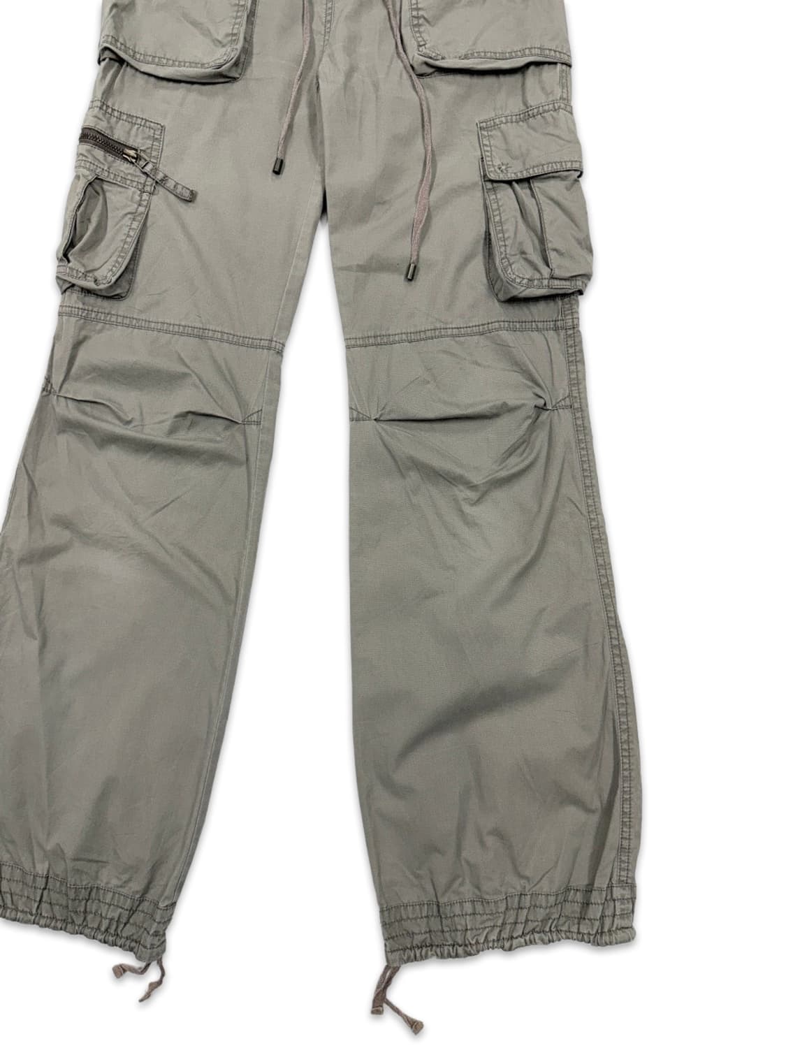 빈티지 00‘s 포켓 디테일 카키 그레이 카고 팬츠 상품이미지3