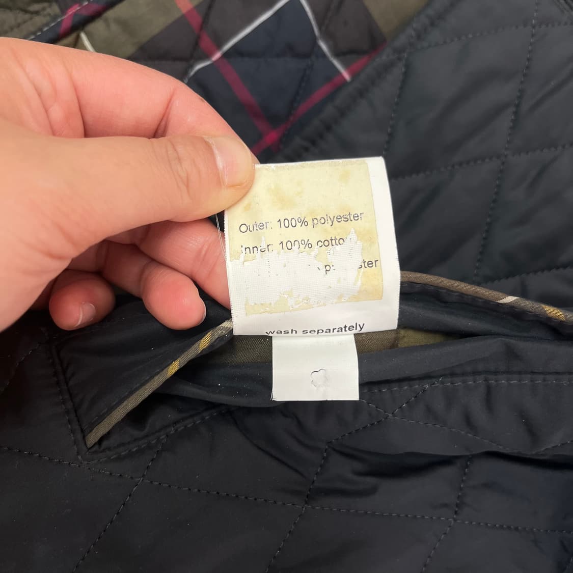 W 95 바버 퀄팅 벨티드 자켓 상품이미지7