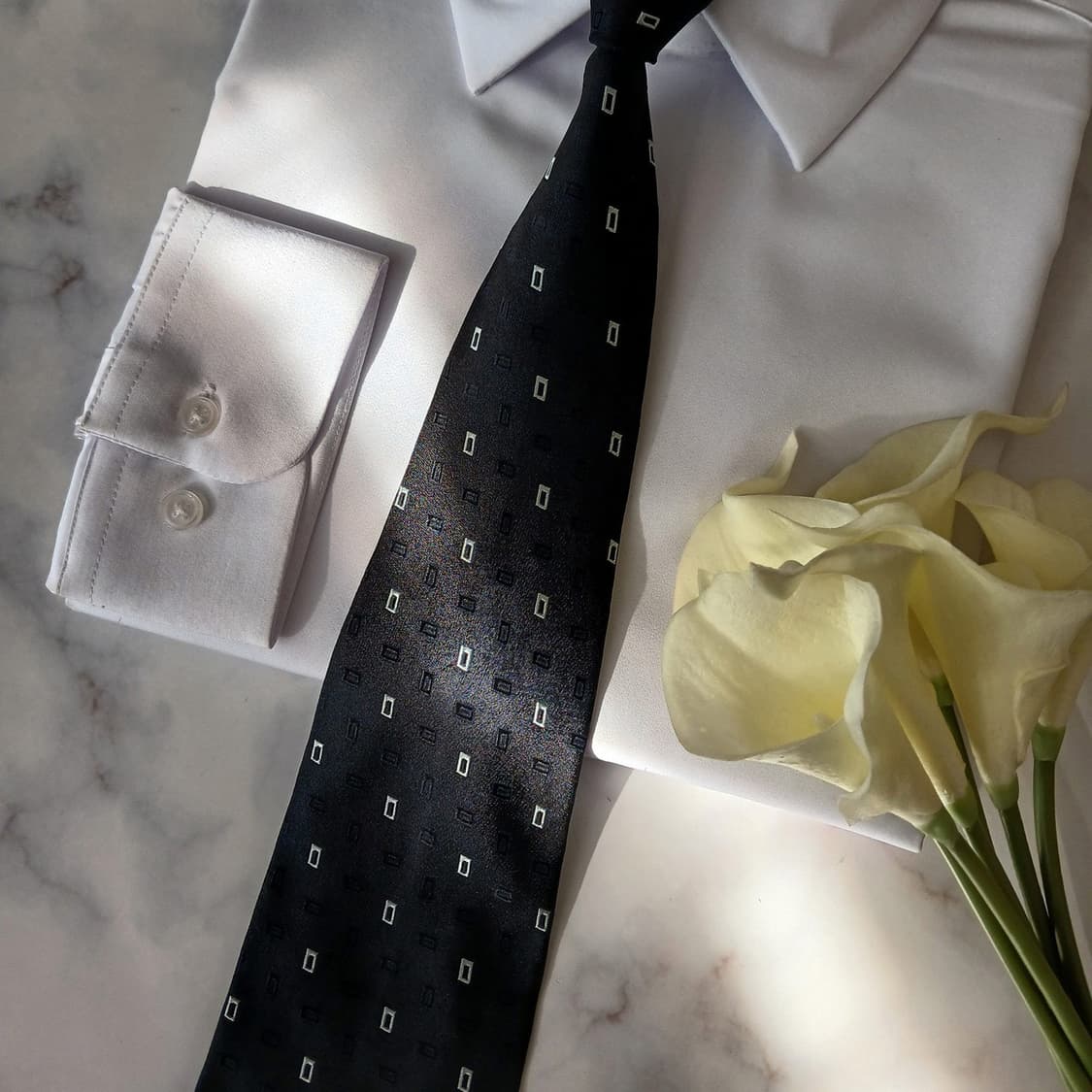 알테아 실크 블랙 마이크로 자카드 넥타이 9.4cm A+등급 A19164 상품이미지5