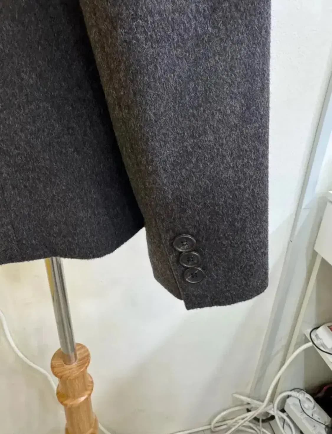 MINE 마인 울 블렌드 테일러드 자켓 / 차콜 그레이 / 클래식 슬림핏 상품이미지5