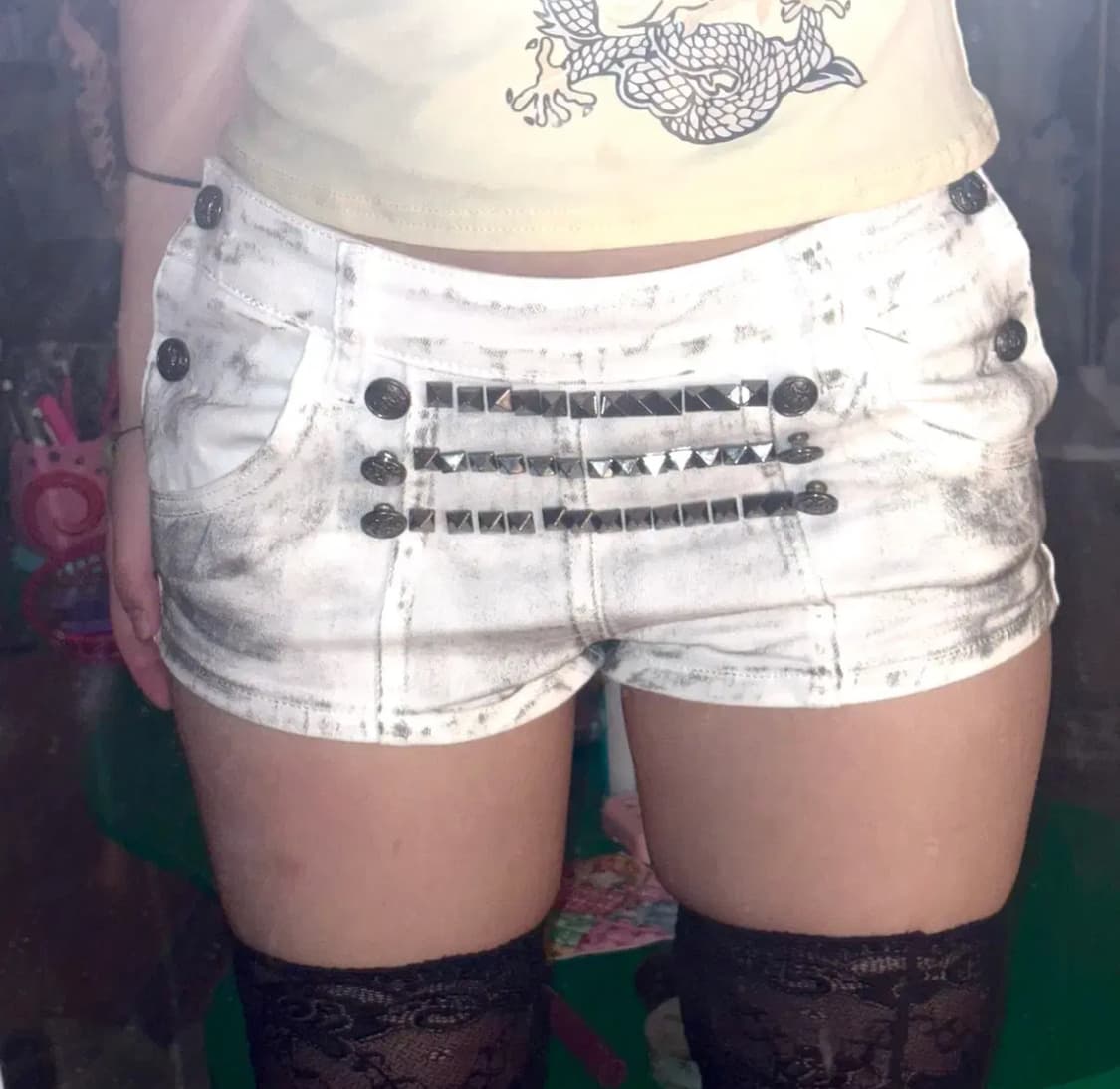 vintage studded Napoleon shorts 상품이미지1