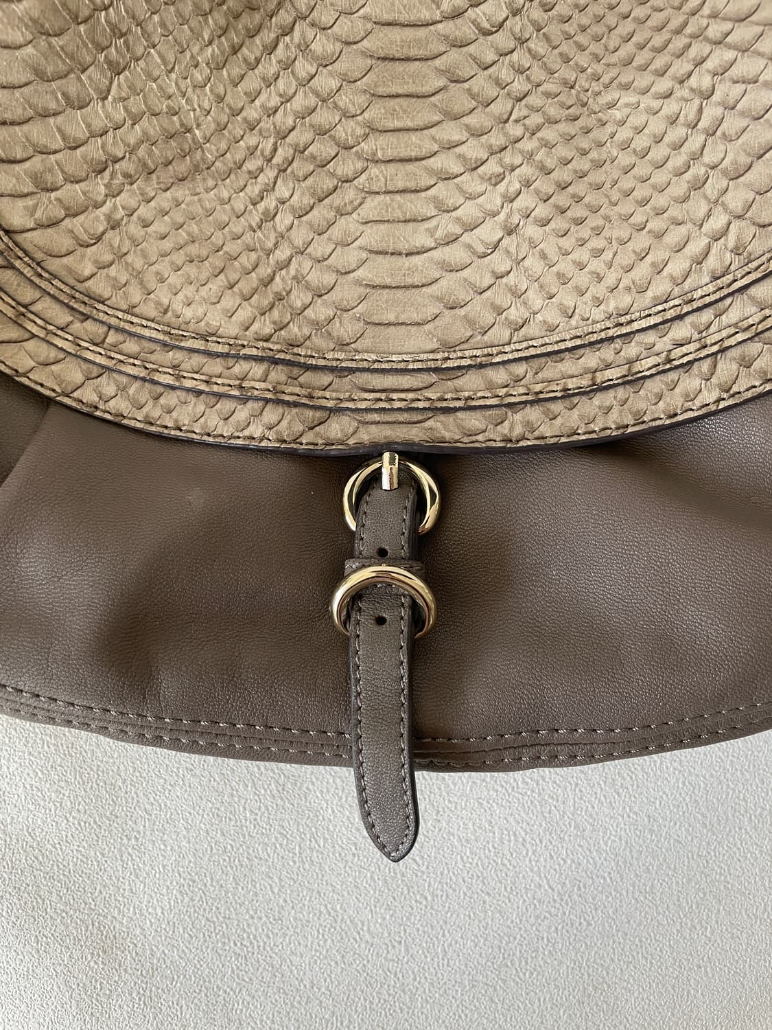 Pre owned 레더 토트 크로스백 상품이미지3