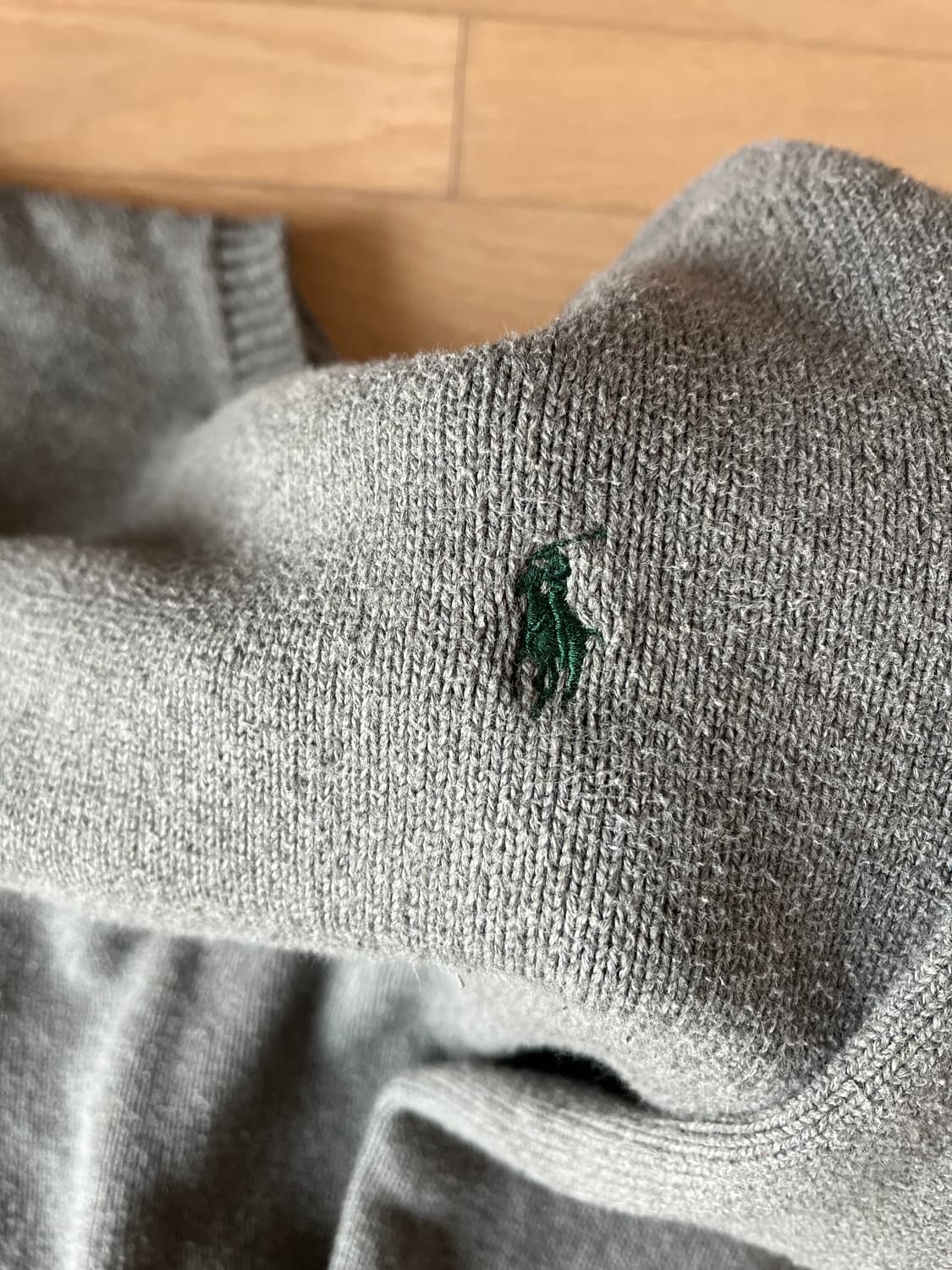 폴로 그린로고 그레이 니트 xxl 상품이미지3