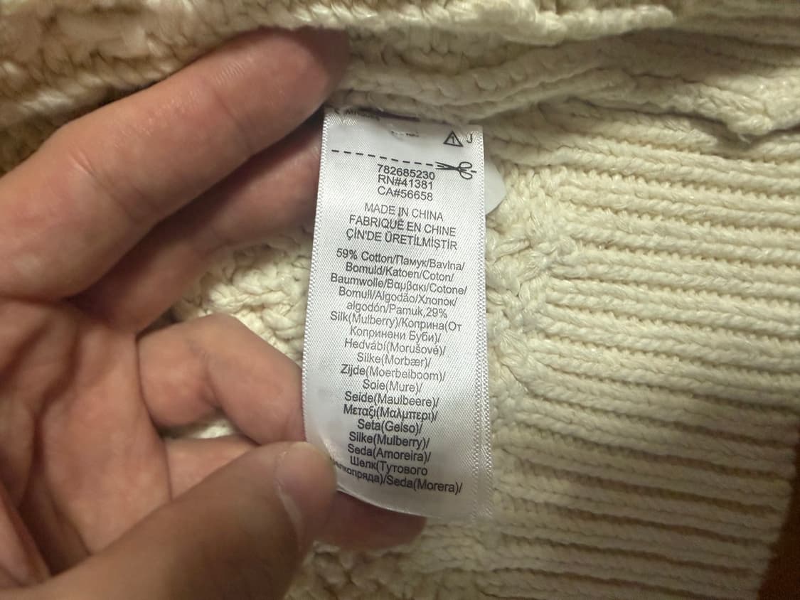 RRL 실크 혼방 아란 숄 칼라 가디건 (1회 실착) 상품이미지6