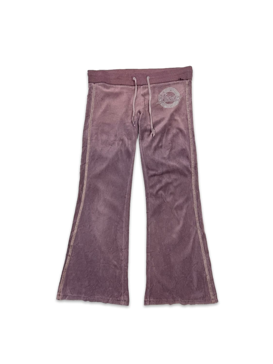 빈티지 퍼플 벨벳 로우라이즈 부츠컷 팬츠 상품이미지1