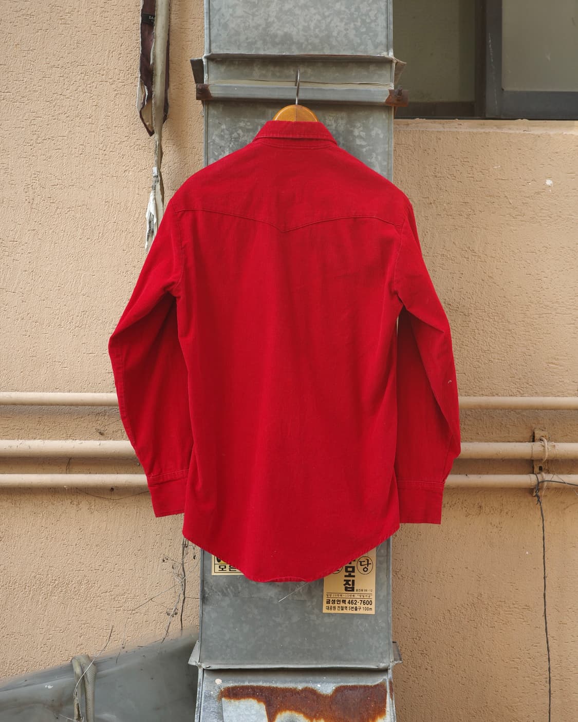 80‘s Prentiss 레드 코듀로이 웨스턴 셔츠 상품이미지4