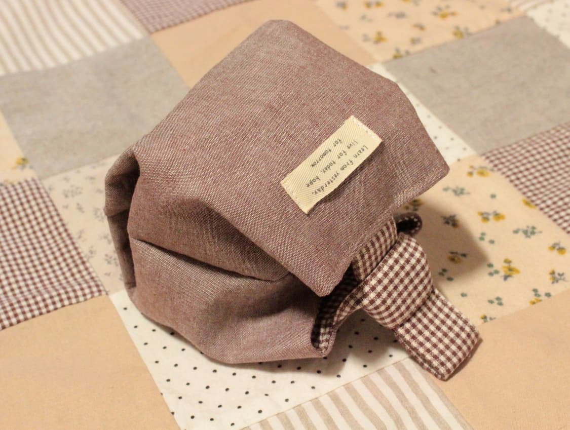 핸드메이드 브라운 파우치 상품이미지1