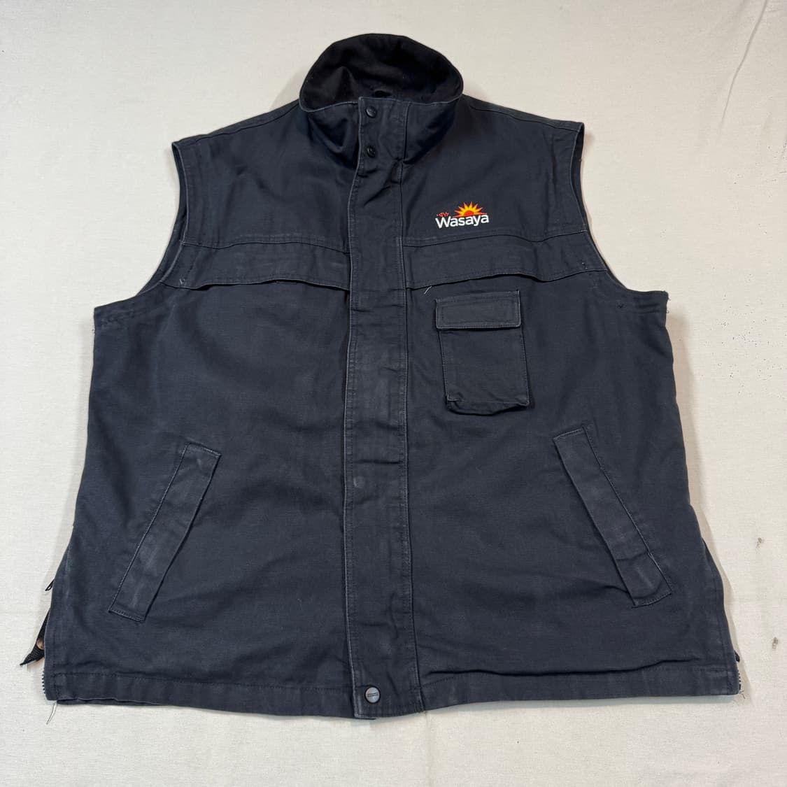 XL) DAKOTA x Wasaya 워크웨어 캔버스 베스트 블랙 상품이미지1